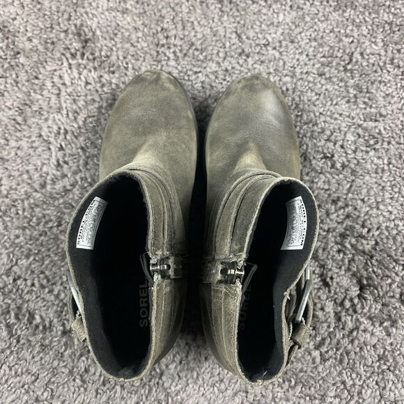 Sorel Boots Womens 7.5 Joan of Artic Wedge II Ankle Bootie Gray Wedge NL3360-052 - Picture 5 of 8